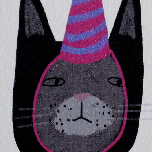 Funky Cat Birthday Greeting Card