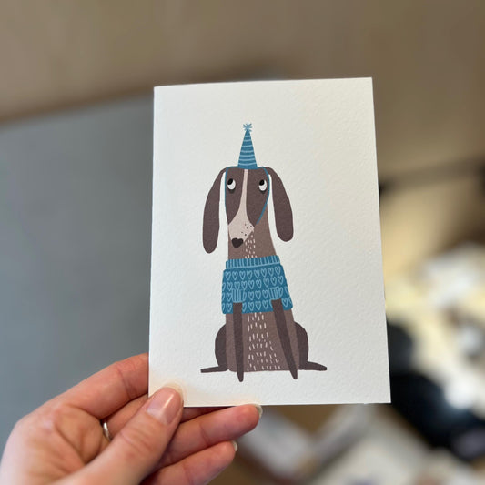 Funky Dog Birthday Greeting Card