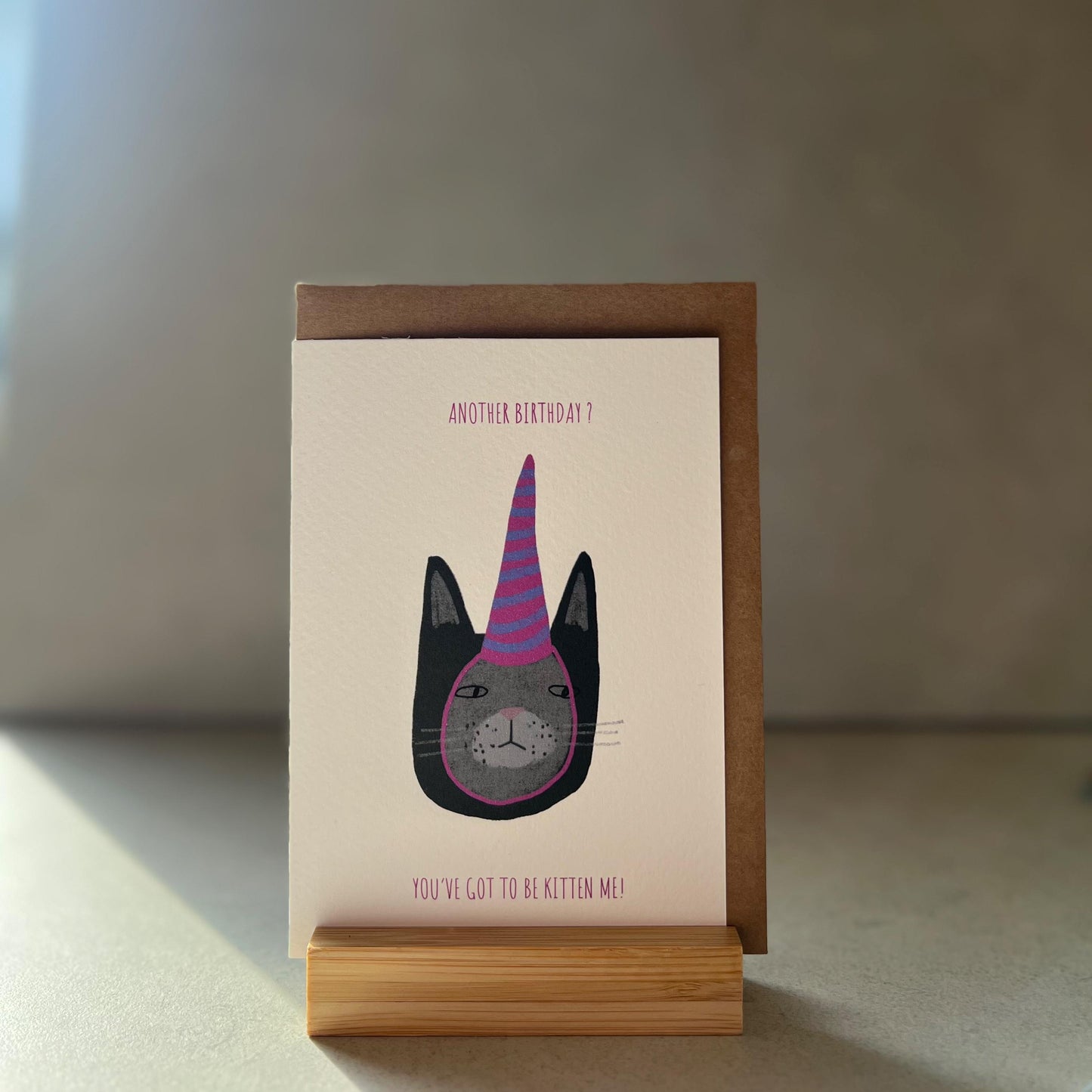 Funky Cat Birthday Greeting Card