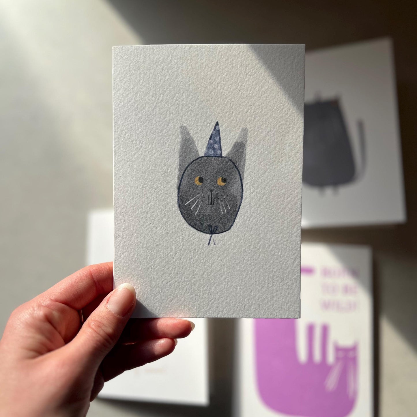 Funky Cat Birthday Greeting Card