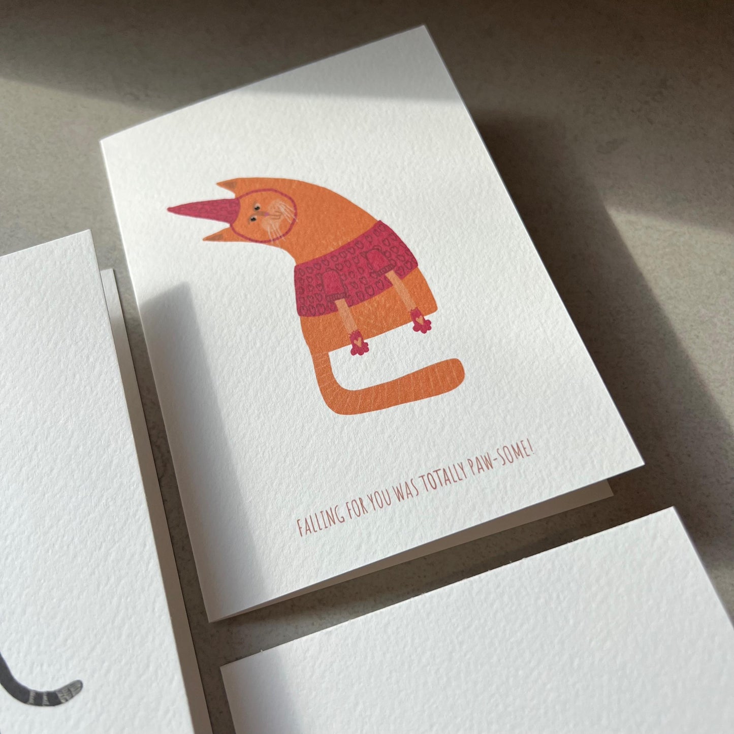 "Falling for you was totally paw-some!" Greeting Card