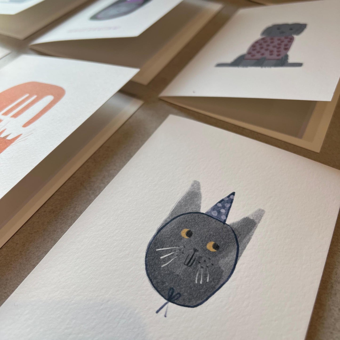 Funky Cat Birthday Greeting Card