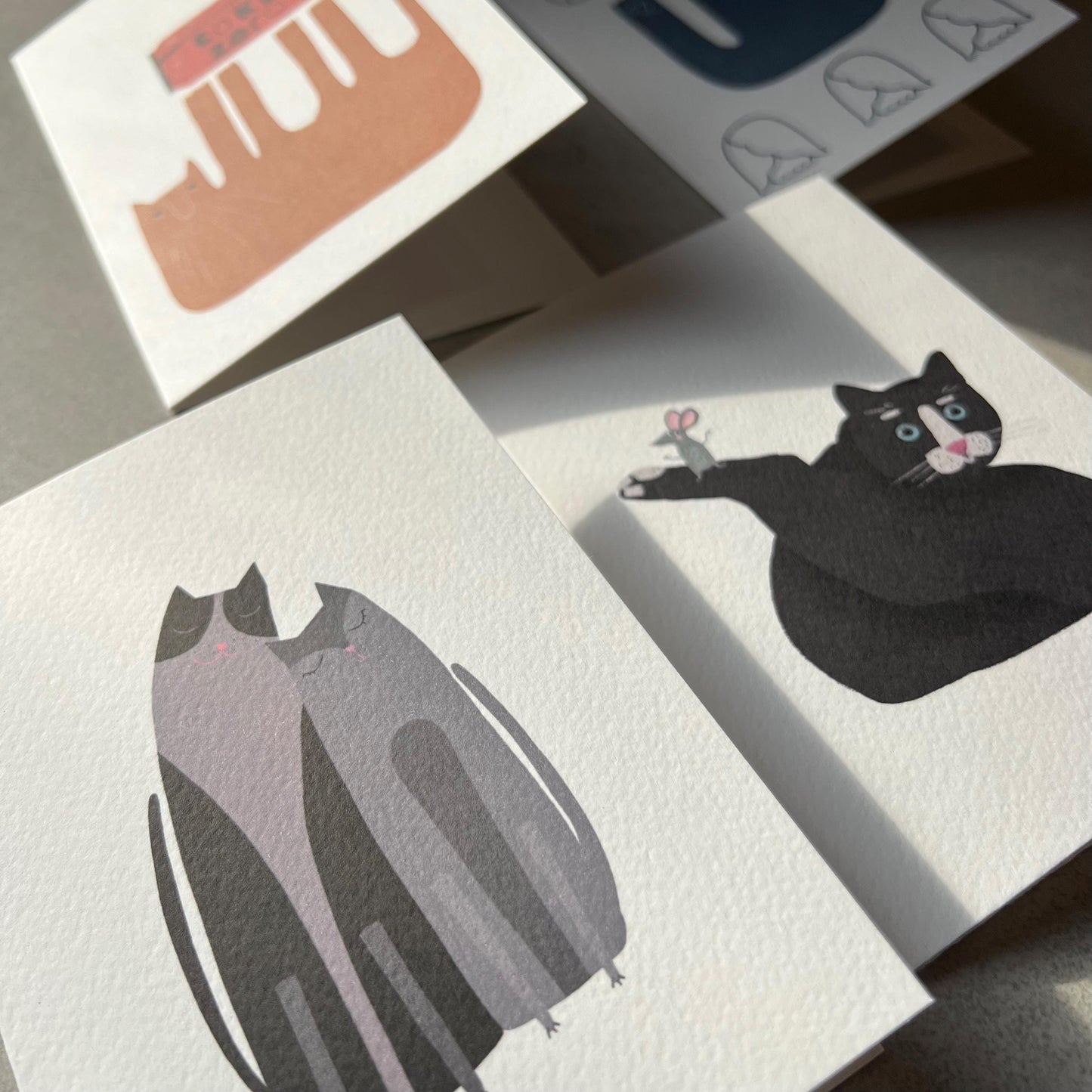 Funny Cat and Mouse Greeting Card