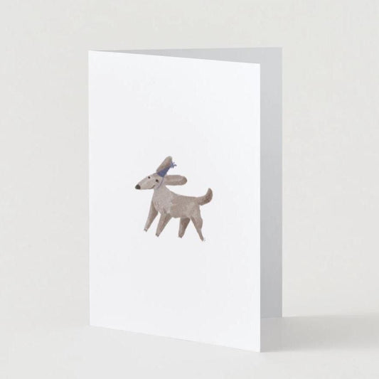 Tiny Party Hat  Dog Greeting Card