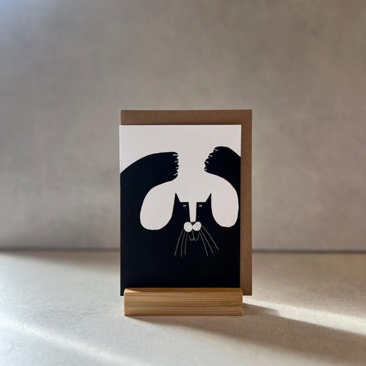 Black Cat Hugging Greeting Card