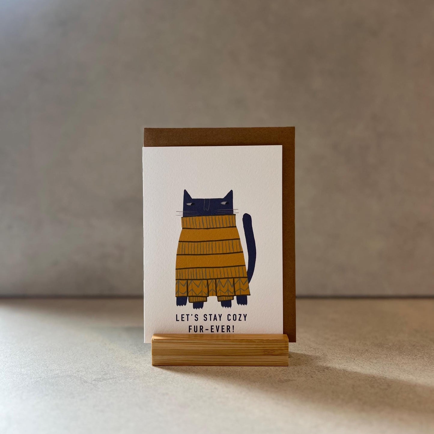 Let’s Stay Cozy Fur-Ever Cat Greeting Card