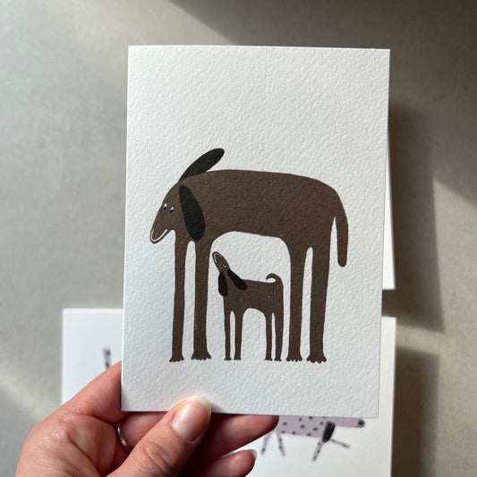 Mother Puppy Love Greeting  Card