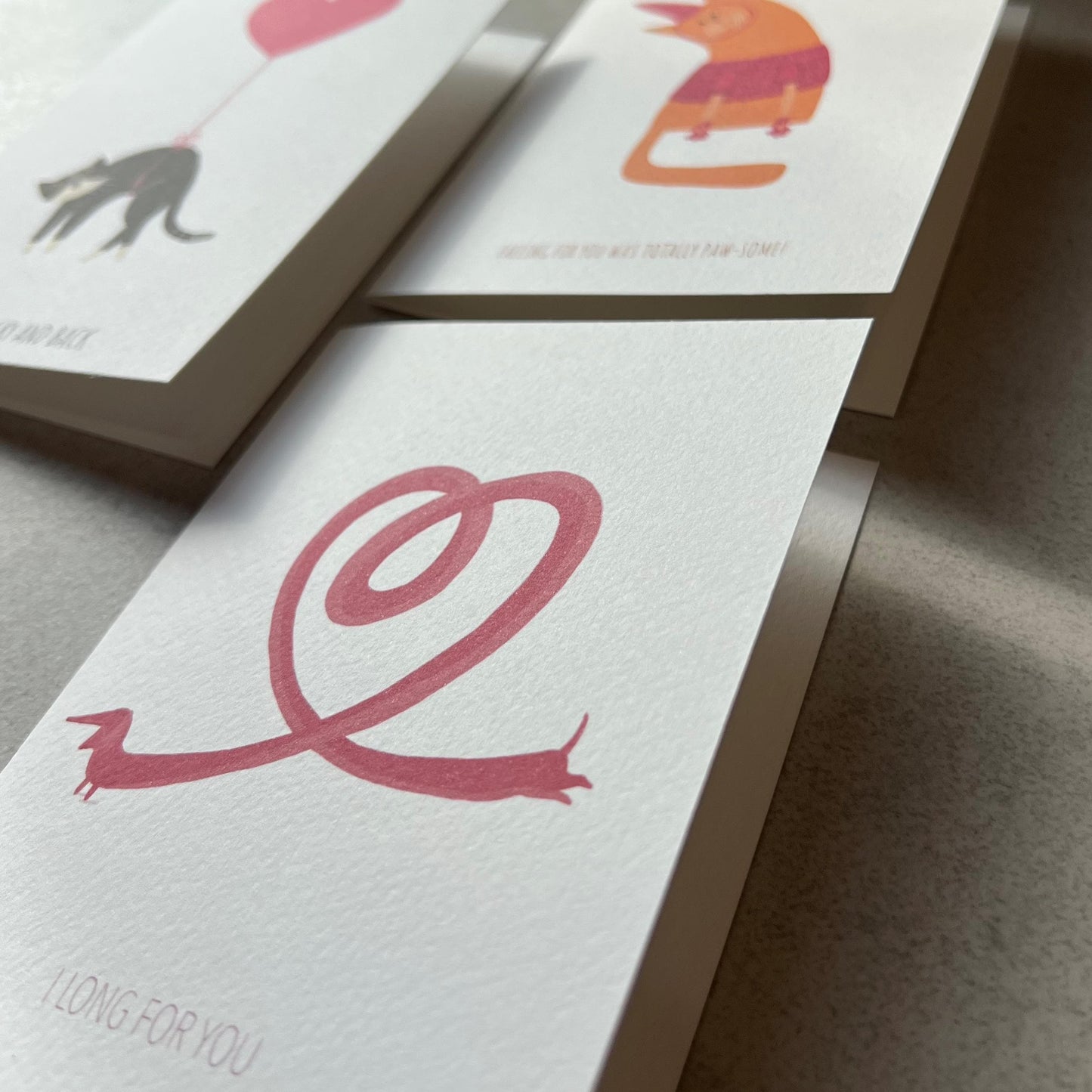Long Dog Heart Greeting Card