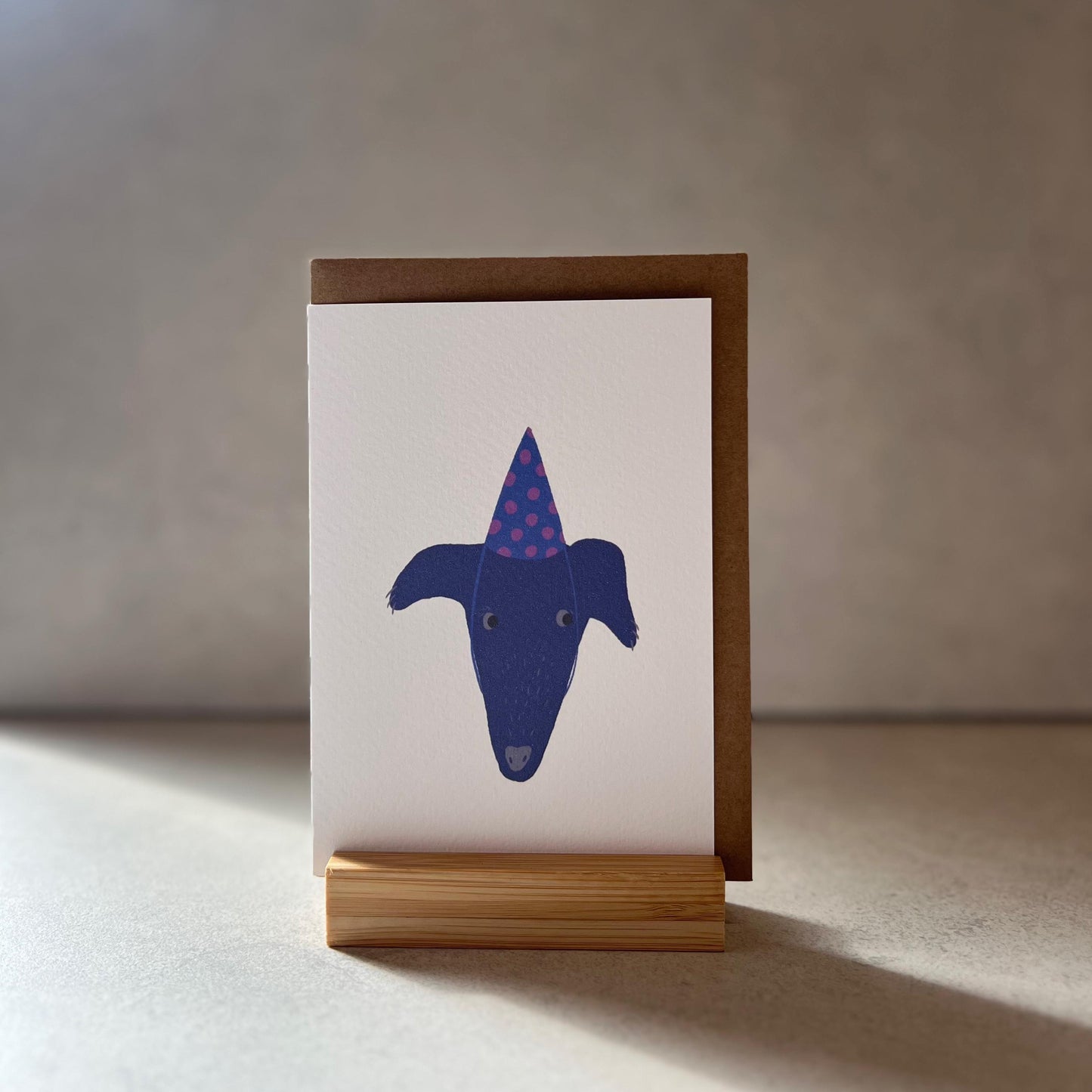 Purple Pup Party  Celebration Greeting Card