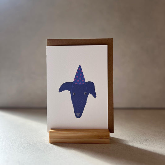 Purple Pup Party  Celebration Greeting Card