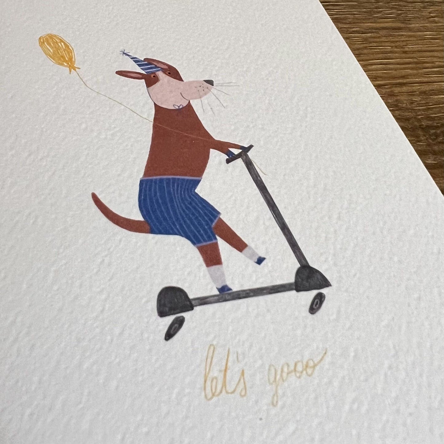 Lets gooo Funky Dog Birthday Greeting Card