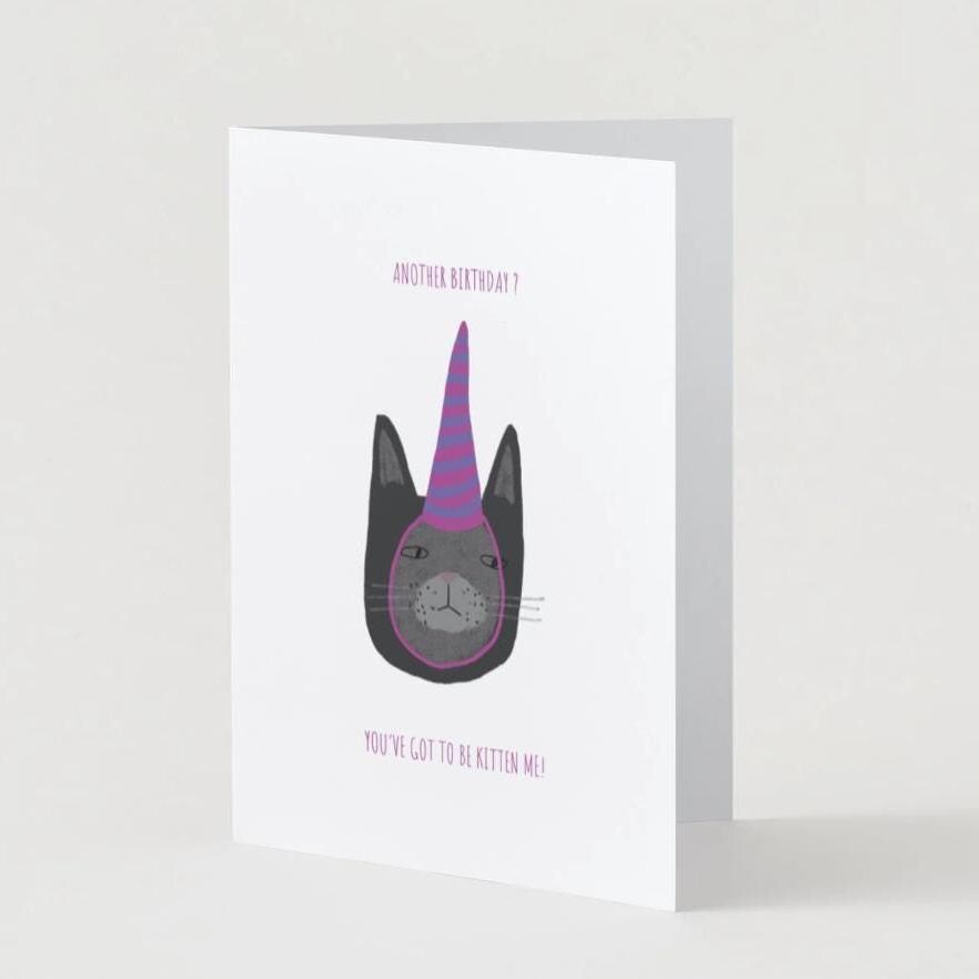 Funky Cat Birthday Greeting Card