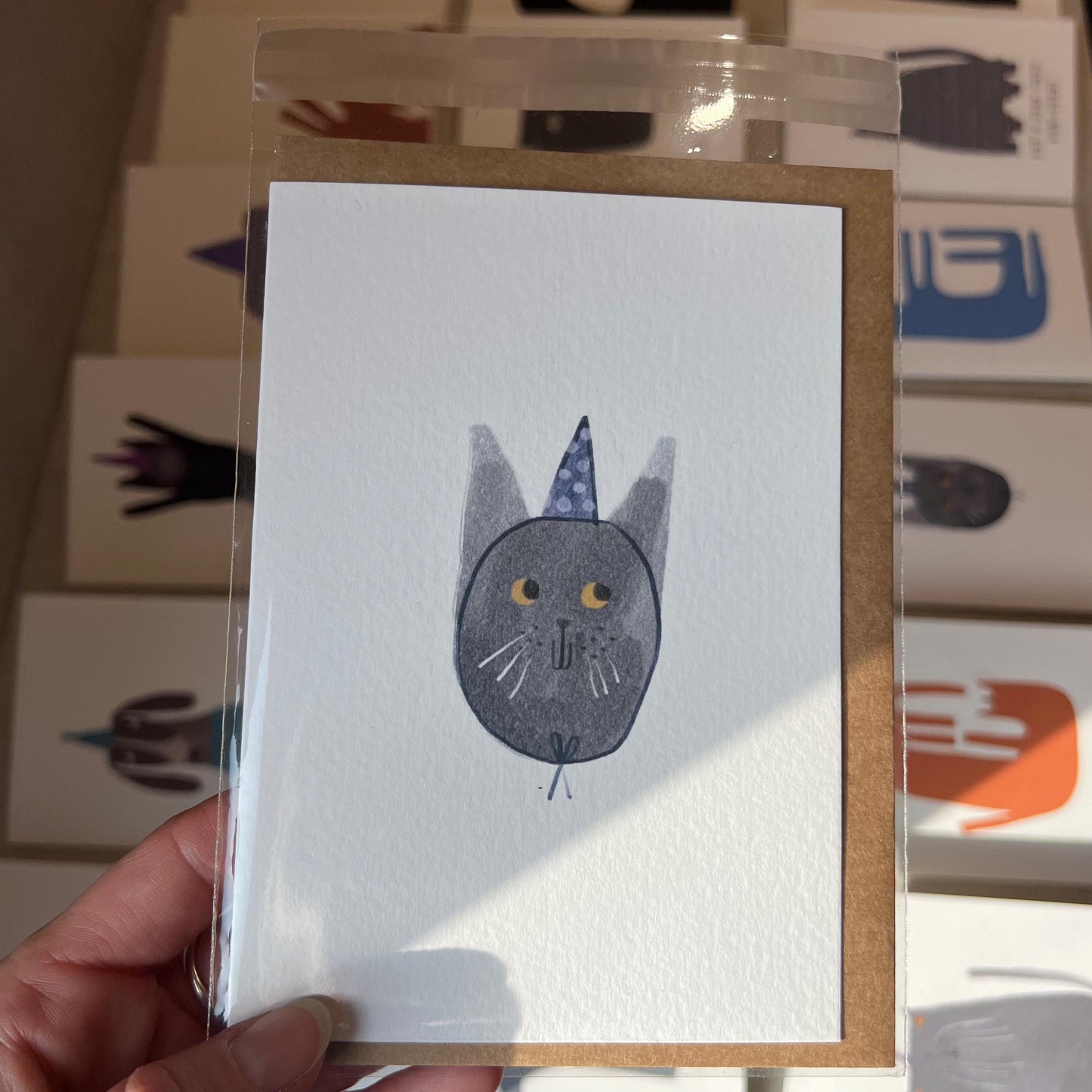 Funky Cat Birthday Greeting Card
