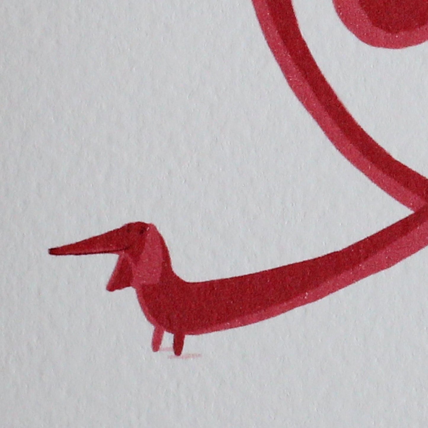Long Dog Heart Greeting Card