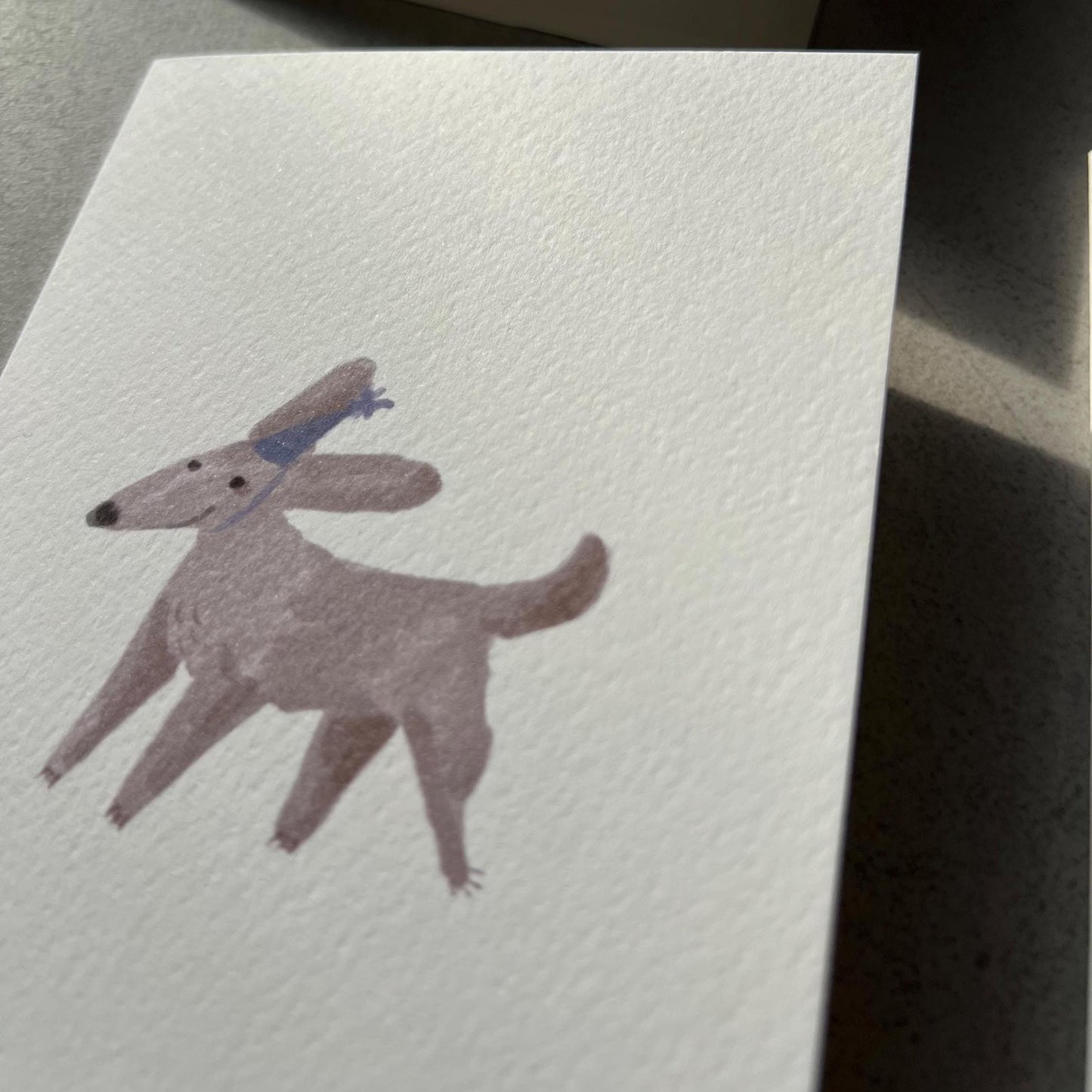 Tiny Party Hat  Dog Greeting Card